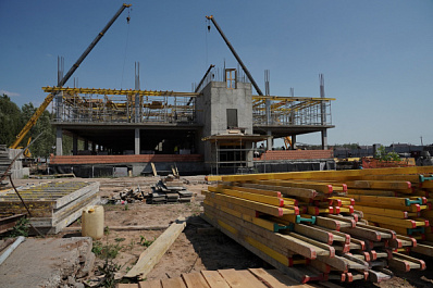 В селе Красный Яр будущий детский сад готов на 20 %