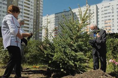 В Самаре в рамках акции “Мечтай со мной” ветеран войны посадил дерево  