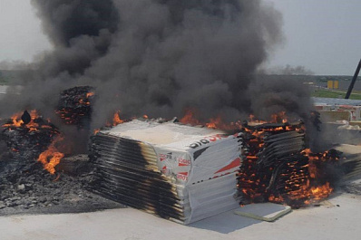 В Самарской области 6 июня произошел пожар в индустриальном парке "Преображенка"