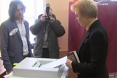 Елена Лапушкина проголосовала в Советском районе Самары