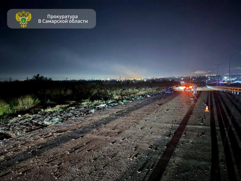 В Самарской области автомобиль слетел с трассы и наехал на детей, двое погибли