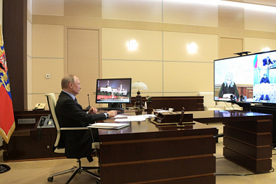 Владимир Путин провёл онлайн-совещание по борьбе с коронавирусом