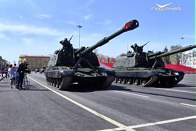 На площади им. Куйбышева состоялась генеральная репетиция Парада Победы