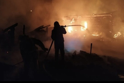 В Самарской области полыхал огонь на 200 квадратных метрах