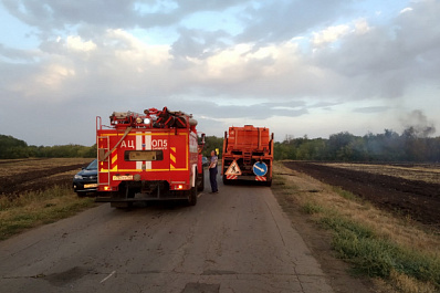 Пожарные ликвидировали открытое горение в Кинельском районе