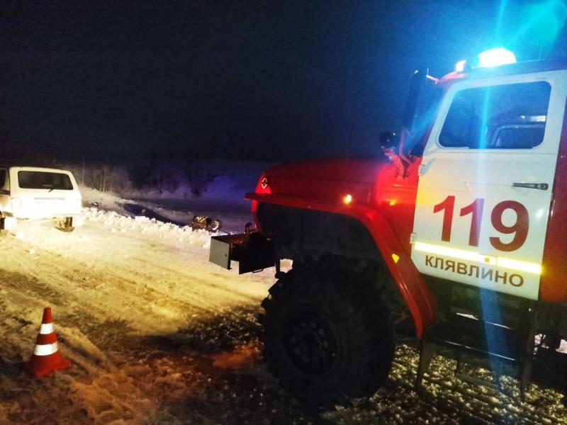 В Самарской области Chevrolet Lanos улетел в кювет и опрокинулся 