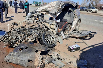 Появилось видео момента страшного ДТП с двумя погибшими в Кинеле