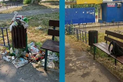 ЦУР Самарской области помог убрать мусор в центре Жигулевска