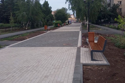 В Похвистневе завершается благоустройство пешеходной зоны по улице Васильева 