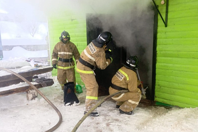 В Самарской области 1 января сгорела баня