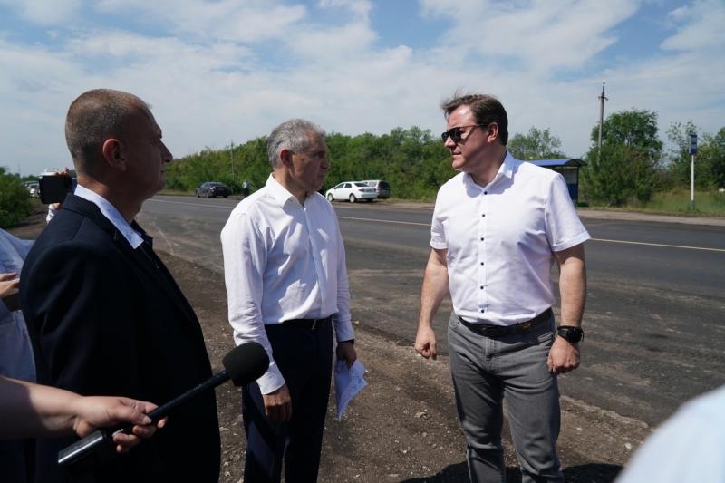 Губернатор дал ряд поручений по ремонту дороги Кротовка - Отрадный в Кинель-Черкасском районе