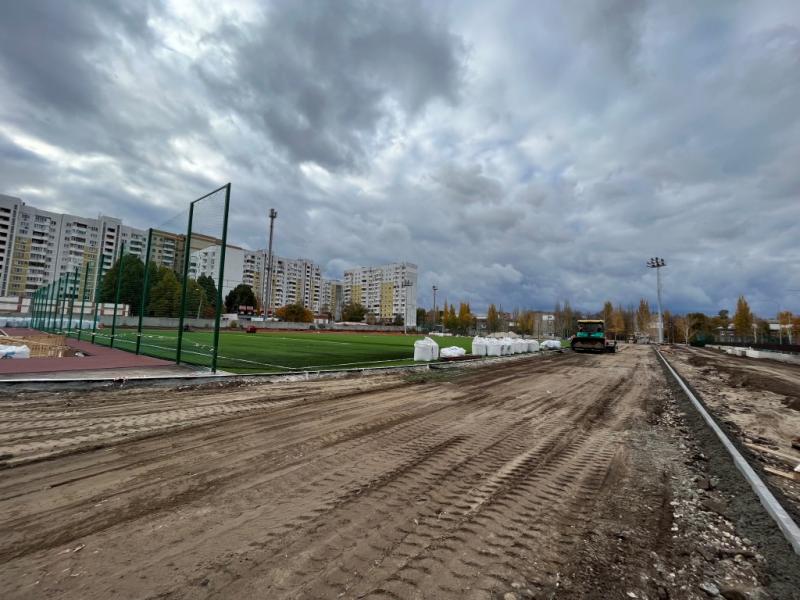 Строительные работы около спортивного комплекса "Орбита" завершены на 70 %
