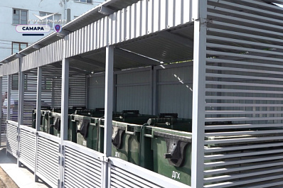 В историческом центре Самары устанавливают контейнерные площадки нового типа