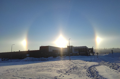 В Тольятти морозным утром засияли три солнца