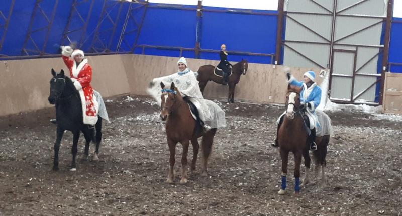 В Самаре на Крещение устроили детский праздник с лошадьми