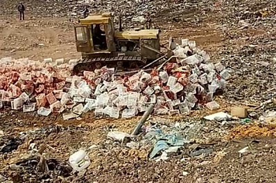 В Самаре "раздавили" 18 тонн свежих томатов