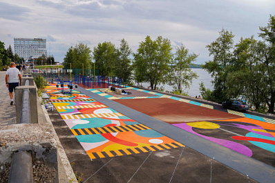На самарской набережной открыли новую спортивную площадку