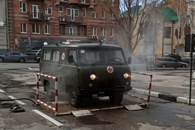 В Самарской области военные ускорили время санобработки автомобилей в четыре раза
