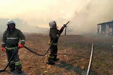 Крупный пожар в Яицком полностью ликвидирован
