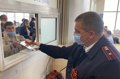 В ГИБДД Тольятти прошла акция "Георгиевская ленточка"