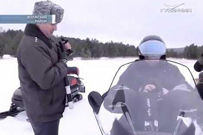 Нарушителей на снегоходах ловили в заснеженных полях и лесах инспекторы Гостехнадзора