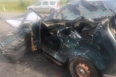 Цементовоз MAN раздавил Ниву, вылетев на встречку на М5 под Сызранью