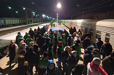 В Самарской области встретили третий поезд с вынужденными переселенцами