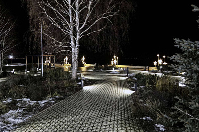 В Самаре украсили Вертолетную площадку к Новому году