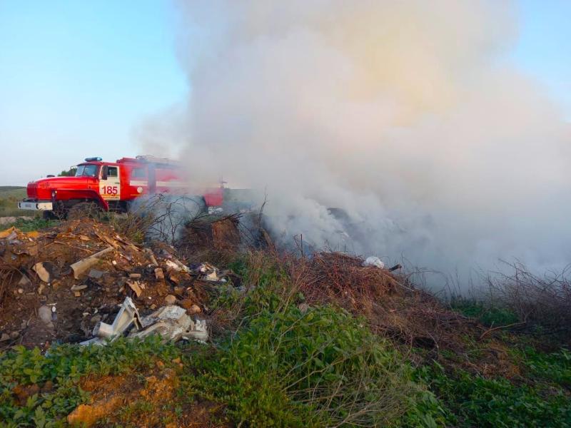 В Самарской области сгорело 400 квадратных метров мусора