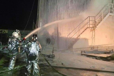 В Самарской области горел резервуар с горюче-смазочным материалом