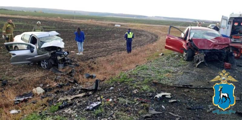 Два человека погибли на трассе в Самарской области в лобовом ДТП