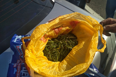 В Самарской области полицейские задержали мужчину с пакетом марихуаны