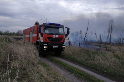 В Самарской области более 100 человек тушат 10 дач и сухую траву
