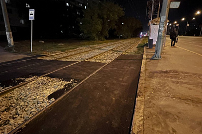 В Самаре на Ново-Садовой после ремонта трамвайных путей обустроили пешеходные переходы