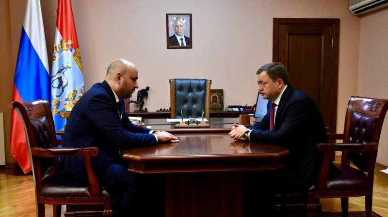 Губернатор Вячеслав Федорищев провел деловую встречу с председателем банка ПСБ Петром Фрадковым