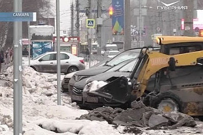 Более 7 тысяч тонн снега вывезли за сутки из Самары