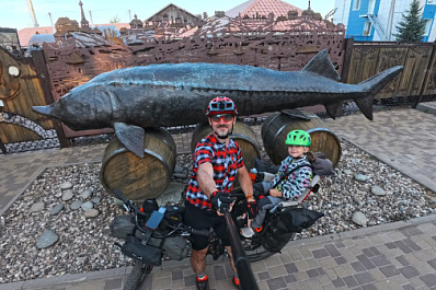 Самарский путешественник с дочерью на велосипеде покорил 323 км Волжской тропы