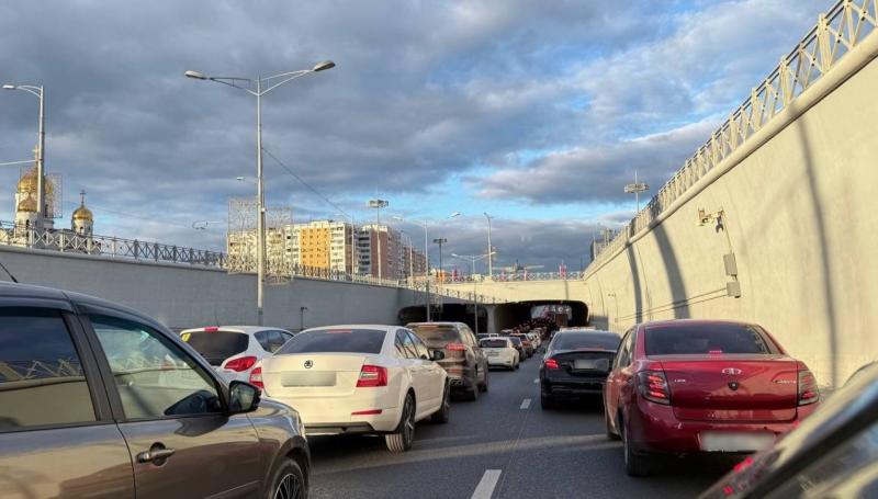 В Самаре вечером 9 сентября Московское шоссе сковала пробка