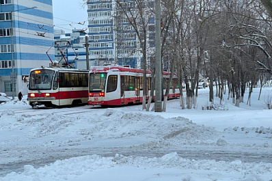 18 декабря в Самаре трамвай сошел с рельсов