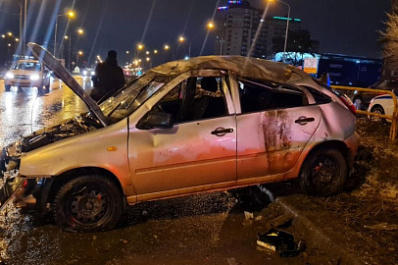 В Самарской области "Калина" насмерть сбила пенсионерку и перевернулась