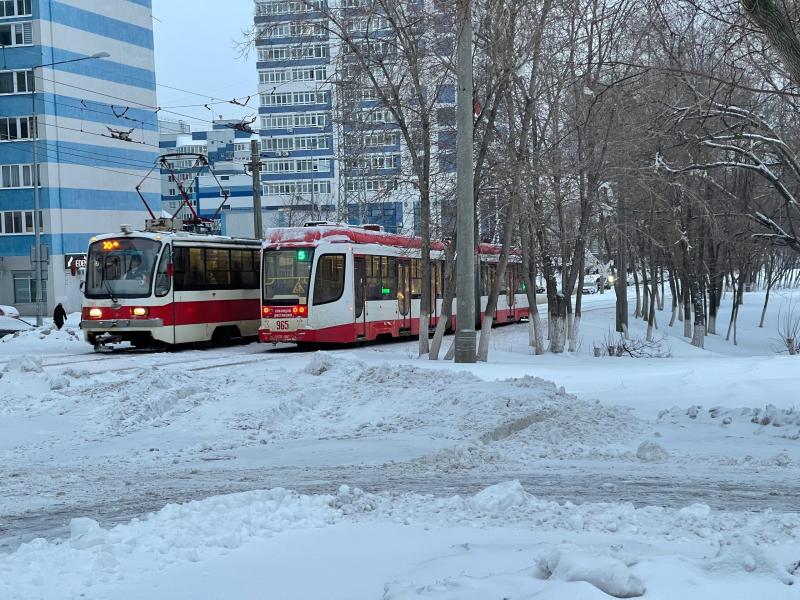 18 декабря в Самаре трамвай сошел с рельсов