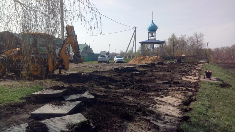 В Красноярском районе начались работы по реконструкции набережной на реке Сок 