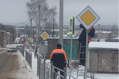 В Похвистневе убрали "аллею дорожных знаков" 