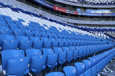 На "Самара Арене" завершены монтажные работы и установлены кресла на трибунах