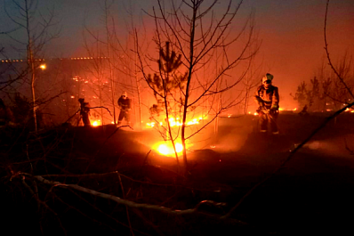 В Тольятти почти 7 часов тушили горящую на площади 5,8 га траву
