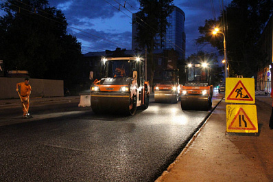 В Самаре на улице Мичурина завершили асфальтирование дороги