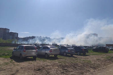В Тольятти из-за вспыхнувшей травы обгорело 5 машин