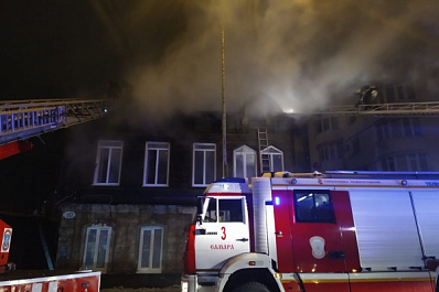 В центре Самары горел двухэтажный жилой дом