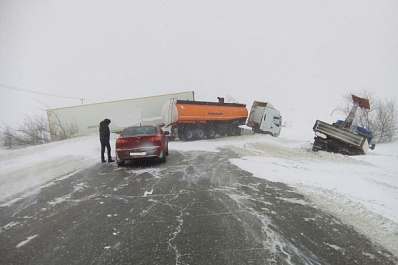 "Пункт назначения" по-тольяттински: бензовоз на всем ходу развернуло на трассе в Самарской области