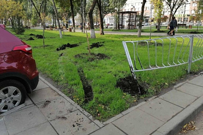 Полицейские ищут вандалов, которые разгромили сквер в Самаре